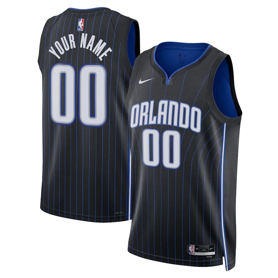 Men Orlando Magic Nike Black Icon Edition 2022-23 Swingman Custom NBA Jersey